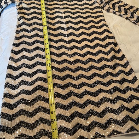 JCrew sequin striped mini dress - Picture 1 of 12